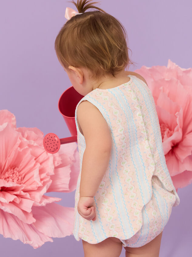 Vivian Floral Open Back Top and Bloomer Set Detail 4 - TULLABEE