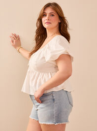 Beryl Poplin Babydoll Top Detail 4 - TULLABEE