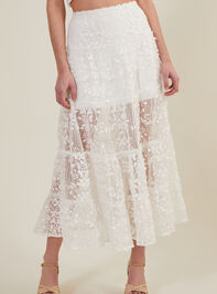 Brixley Embroidered Midi Skirt Detail 3 - TULLABEE