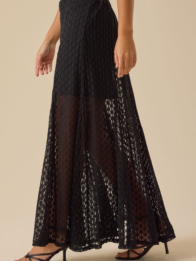 Kennedy Lace Midi Skirt Detail 4 - TULLABEE