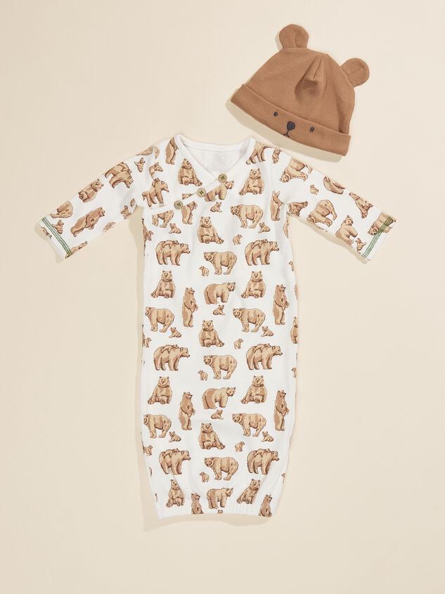 Bear Sleeper Gown and Hat Set - TULLABEE