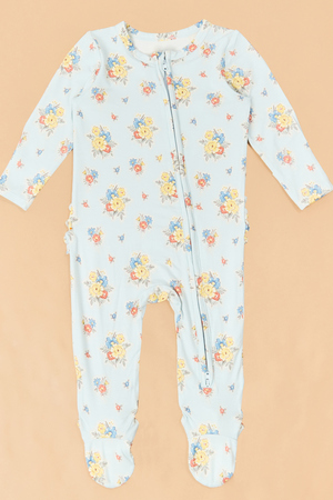 Rheagan Floral Ruffle Footie - Altar'd State - 