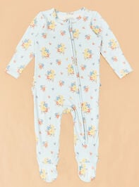 Rheagan Floral Ruffle Footie - TULLABEE