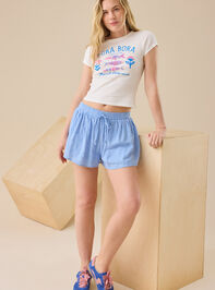 Bora Bora Baby Tee Detail 3 - TULLABEE