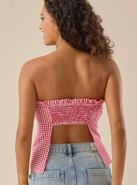 Dixie Gingham Tube Top Detail 3 - TULLABEE