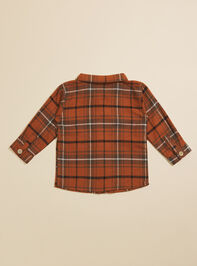 Edd Plaid Toddler Shacket Detail 2 - TULLABEE