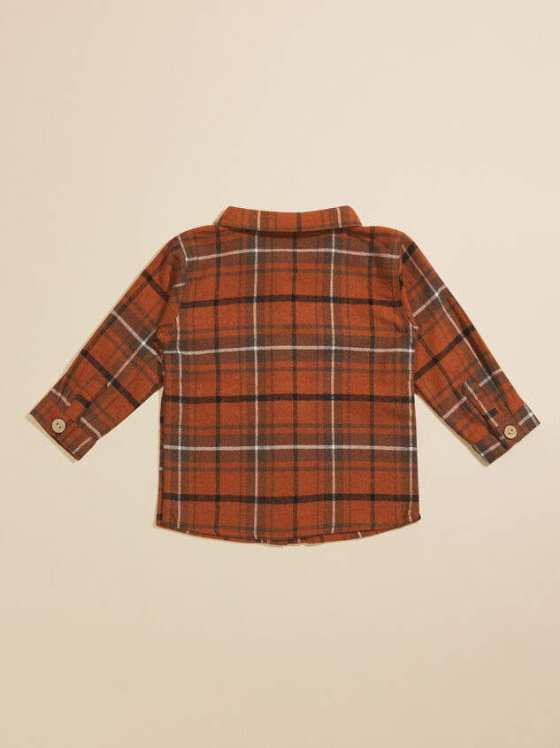Edd Plaid Toddler Shacket Detail 2 - TULLABEE
