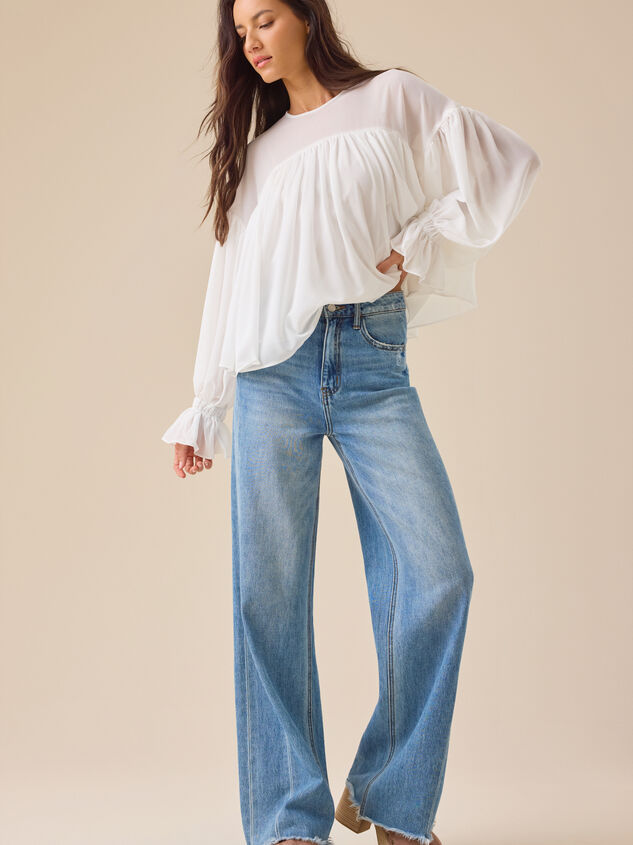 Kylie Chiffon Boho Top Detail 2 - TULLABEE