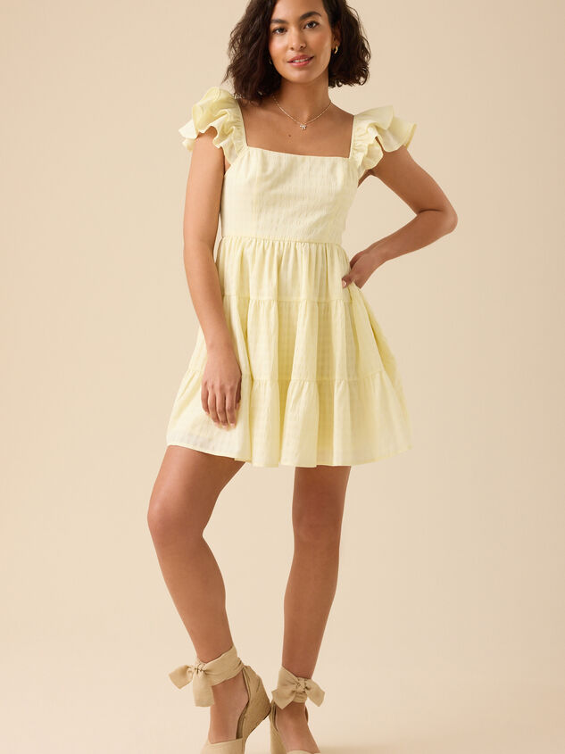 Dahlia Tiered Mini Dress Detail 4 - TULLABEE