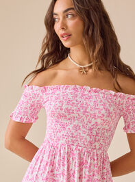 Clarita Floral Mini Dress Detail 2 - TULLABEE