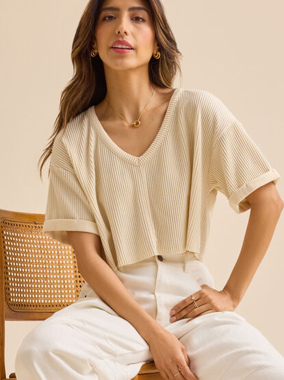 Alessia Ribbed Top - TULLABEE