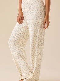 Tina Floral Ribbed Pants Detail 3 - TULLABEE