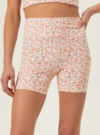 Keep It Up Floral Biker Shorts Detail 2 - TULLABEE