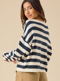 Waverly Stripe Crew Neck Detail 4 - TULLABEE