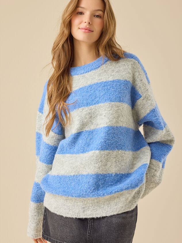 Mindy Oversized Rugby Sweater Detail 3 - TULLABEE