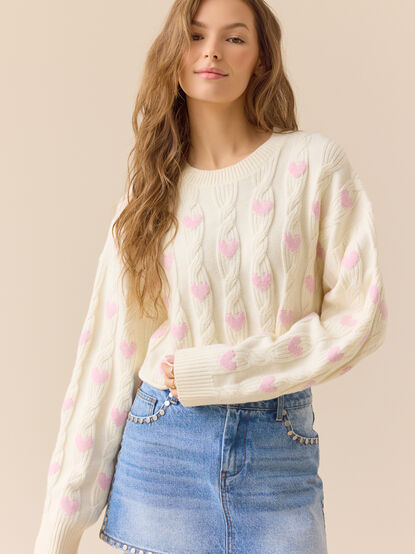 Carmen Heart Sweater - TULLABEE
