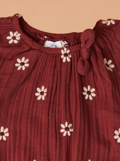 Hallie Embroidered Daisy Bubble by Mud Pie - TULLABEE
