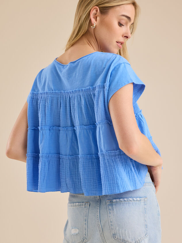 Rebecca Tiered Babydoll Top Detail 4 - TULLABEE