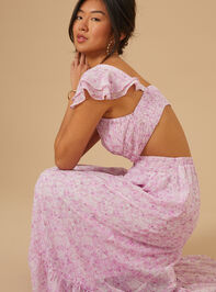 Sariah Floral Cutout Maxi Dress Detail 2 - TULLABEE