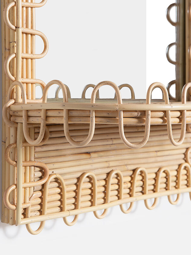 Cora Woven Shelf Mirror Detail 6 - TULLABEE