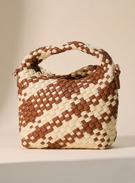 Mini Woven Checkered Crossbody Bag - TULLABEE