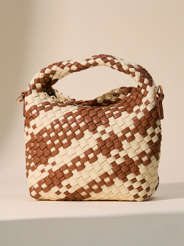 Mini Woven Checkered Crossbody Bag - TULLABEE