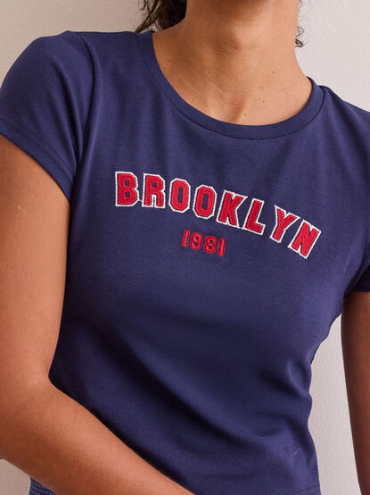 Brooklyn Embroidered Baby Tee - TULLABEE
