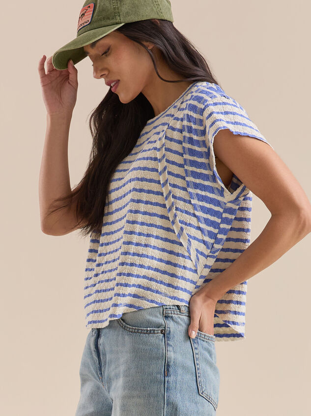 Marlee Mixed Stripe Top Detail 4 - TULLABEE