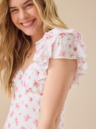 Penny Floral Mini Dress Detail 2 - TULLABEE