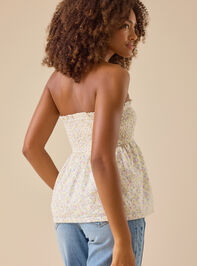 Sawyer Floral Eyelet Tube Top Detail 4 - TULLABEE