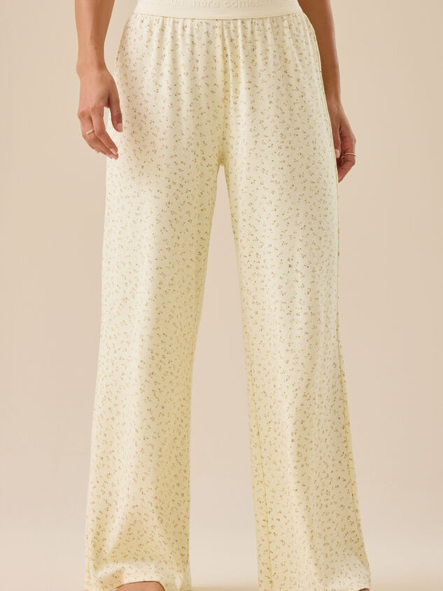 Ivy Ditsy Floral Wide Leg Pants Detail 3 - TULLABEE