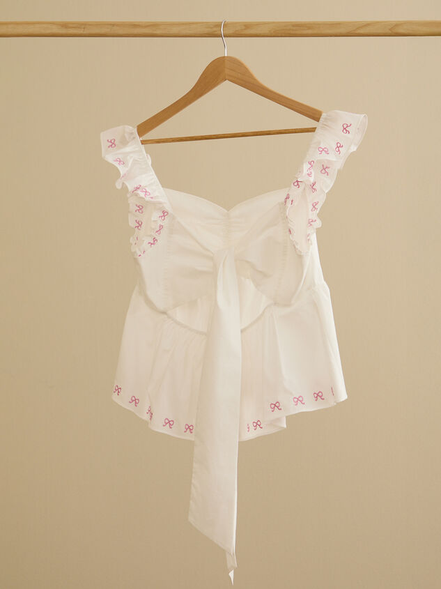 Larissa Bow Tie-Back Top Detail 3 - TULLABEE