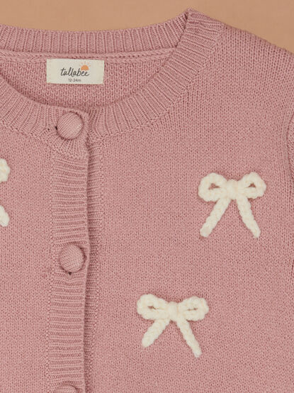 Brianna Bow Cardigan - TULLABEE