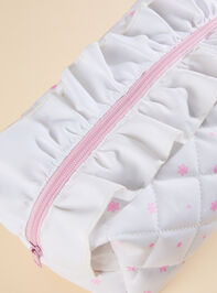 Frosted Flurries Makeup Bag Detail 3 - TULLABEE