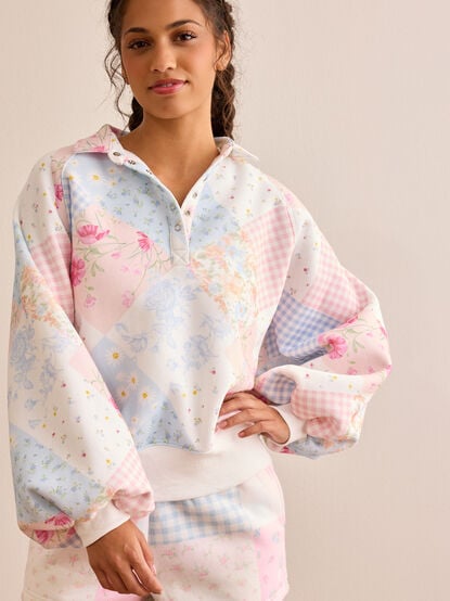 Garden Stroll Balloon Sleeve Pullover - TULLABEE