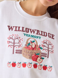 Willowridge Vermont Embroidered Crewneck Detail 3 - TULLABEE