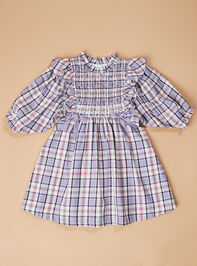 Violet Plaid Toddler Dress - TULLABEE