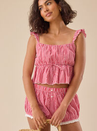 Jenni Gingham Tank Top - TULLABEE