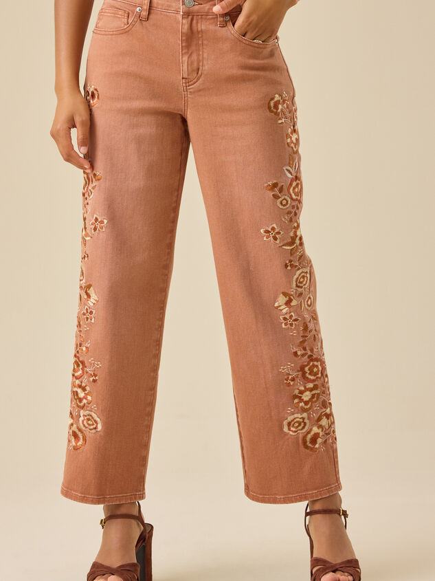 Kaila Embroidered Jeans Detail 3 - TULLABEE