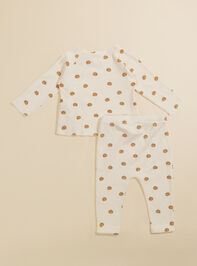 Pumpkin Ribbed 3pc Set by MudPie Detail 3 - TULLABEE