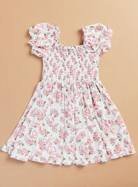 Amelia Floral Bow Dress Detail 2 - TULLABEE