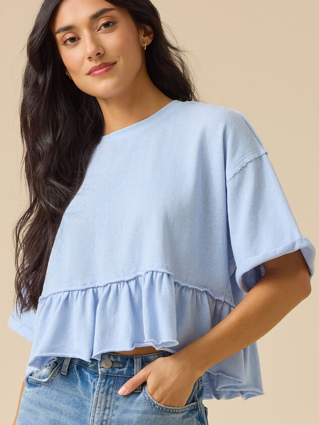 Sabrina Ruffle Babydoll Top Detail 2 - TULLABEE