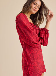 Helene Jacquard Mini Dress Detail 3 - TULLABEE