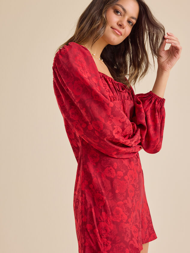 Helene Jacquard Mini Dress Detail 3 - TULLABEE