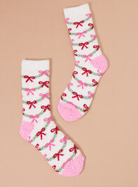 Bow Garland Cozy Crew Socks - TULLABEE
