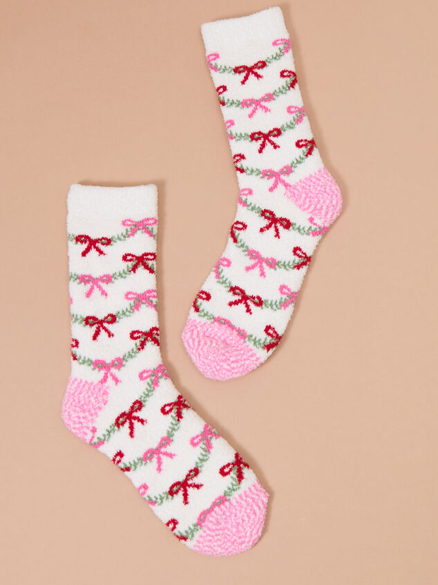 Bow Garland Cozy Crew Socks - TULLABEE
