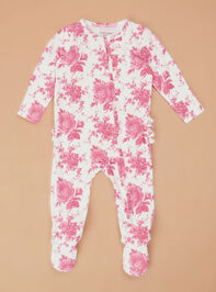 Vintage Roses Ruffle Footie - TULLABEE