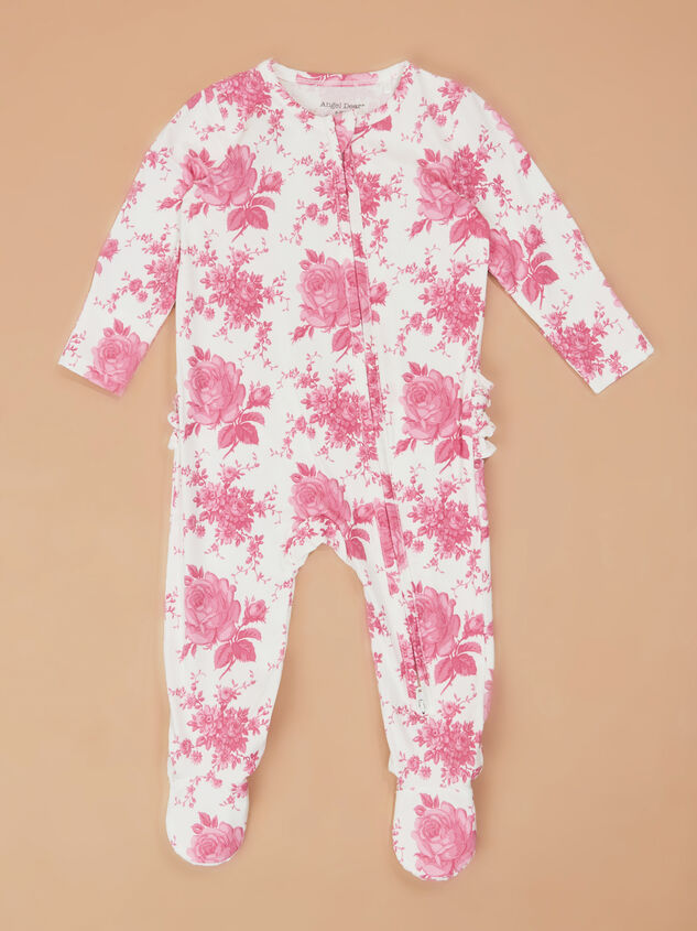 Vintage Roses Ruffle Footie - TULLABEE