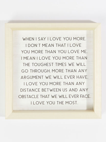 I Love You More Wall Art - TULLABEE