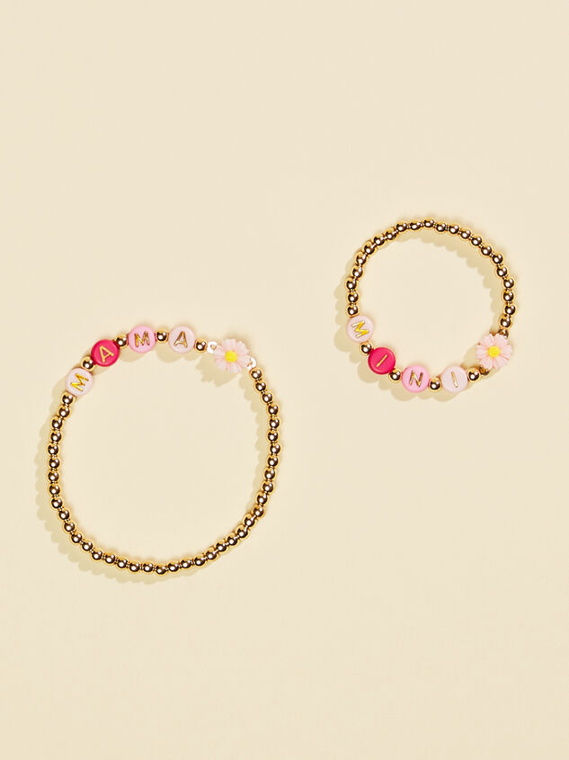 Mama & Mini Pink Ombre Bracelet Set Detail 1 - TULLABEE